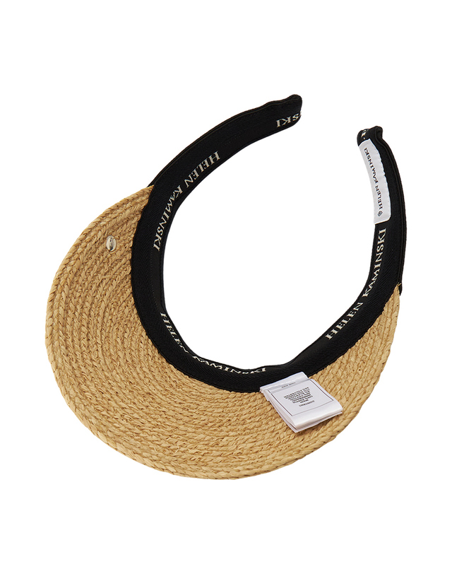 헬렌카민스키 26FW 헬렌카민스키 비앙카 8 여성 바이저 HAT52204 NATURAL BLACK LOGO 착용컷