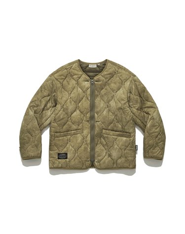 웨이브 패턴 퀼팅 자켓 (BEIGE)