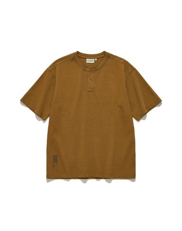 롯지 헨리넥 반팔티셔츠 (MUSTARD)