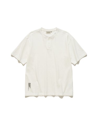 롯지 헨리넥 반팔티셔츠 (O WHITE)