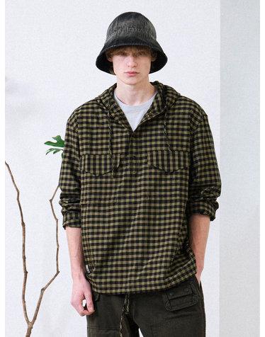 어반 플레이드 아노락 (KHAKI)
