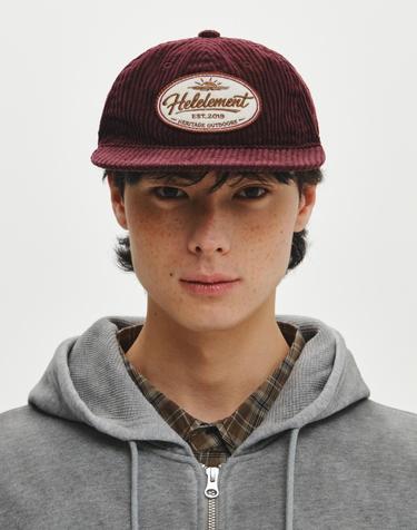 빈티지 코듀로이 와펜 스냅백 (BURGUNDY)