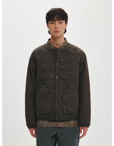 피그먼트 퀼팅 자켓 (BROWN)