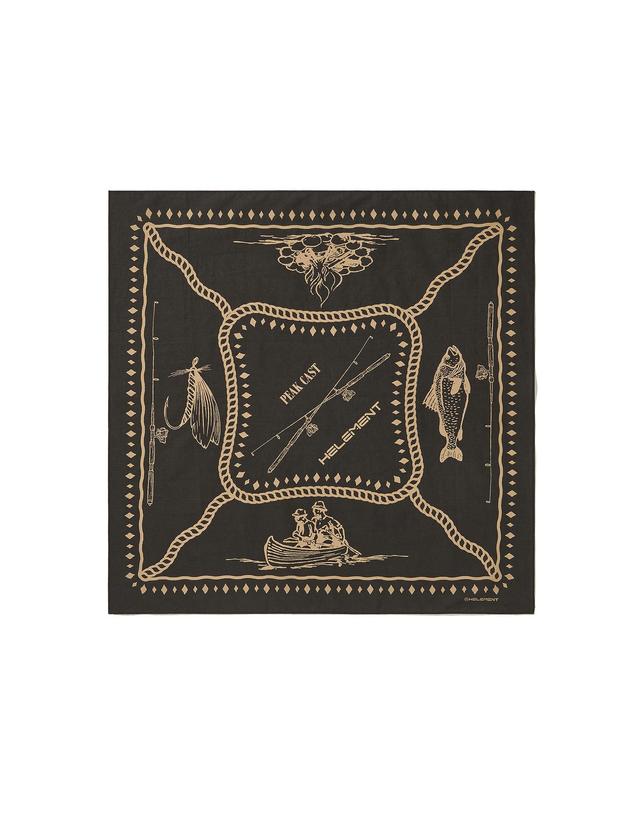 힐리먼트 로프 그리드 반다나 (BROWN) 착용컷