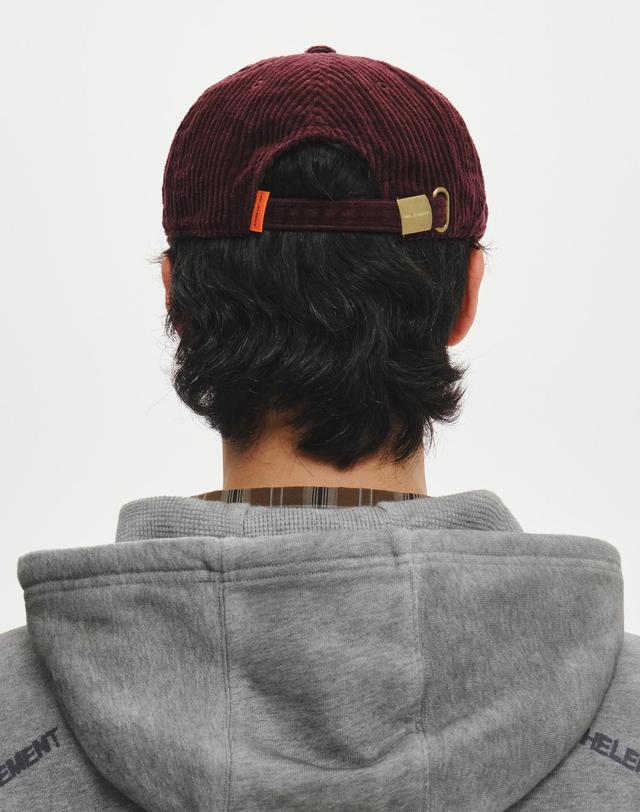 힐리먼트 빈티지 코듀로이 와펜 스냅백 (BURGUNDY) 착용컷