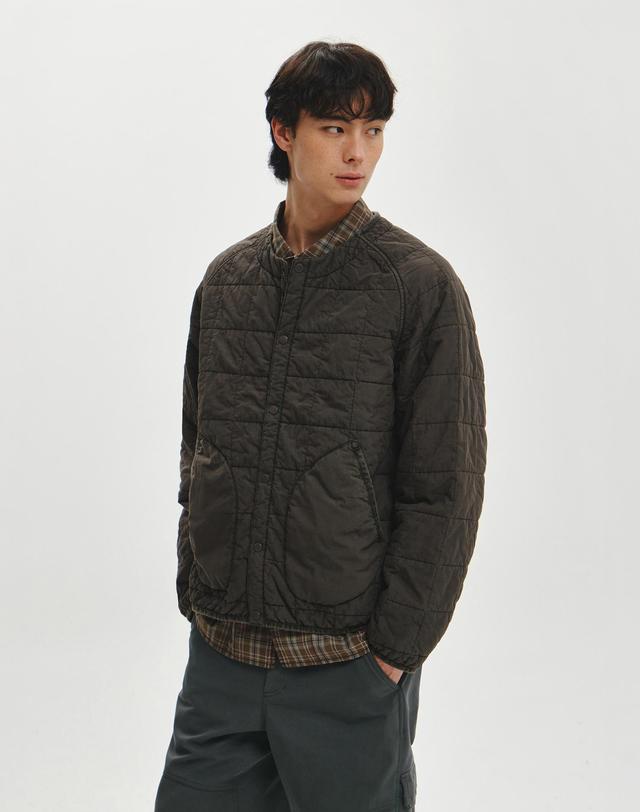 힐리먼트 피그먼트 퀼팅 자켓 (BROWN) 착용컷