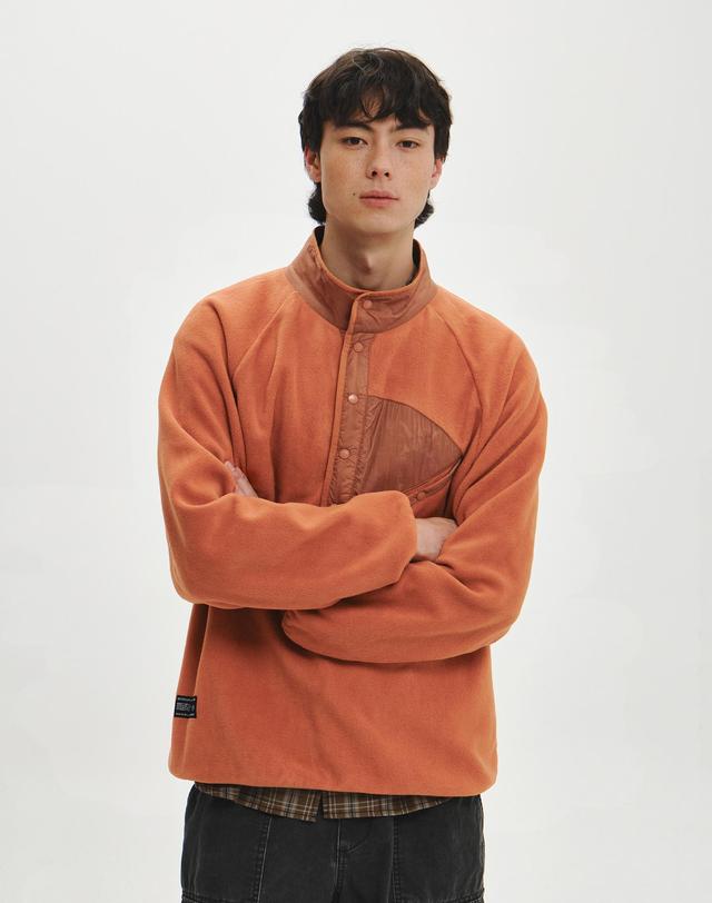 힐리먼트 파미르 플리스 아노락 (ORANGE) 착용컷