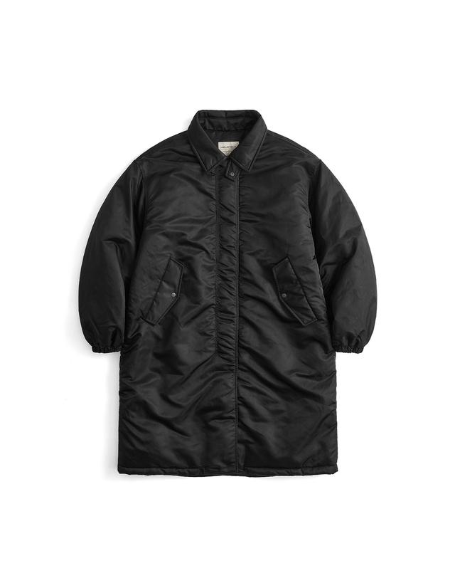 힐리먼트 여성 MA-1 패딩 롱 코트 (BLACK) 착용컷