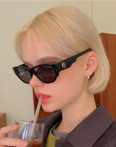 [PXG 공식]OVAL FASHION SUNGLASSES BLACK