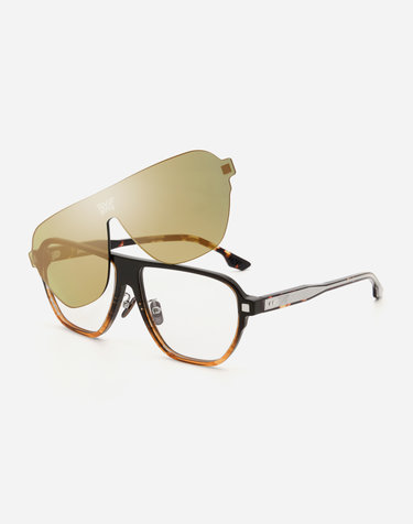 [PXG 공식]CLIPON ACETATE GLASSES (BROWN)