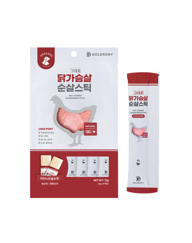 그대로 순살스틱 닭가슴살 4개입 강아지 고양이 간식