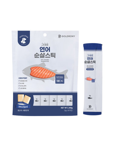 그대로 순살스틱 연어 30개입 강아지 고양이 간식