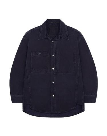 우영미 W253SH27 986N 틴 워싱 데님 백로고 셔츠