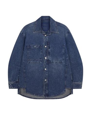 우영미 W253SH27 988L 코듀로이 데님 백로고 셔츠