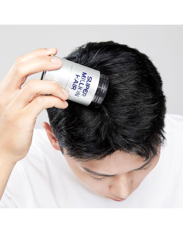 슈퍼밀리언헤어 슈퍼밀리언헤어 흑채 25g 블랙 착용컷