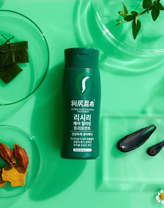 리시리 리시리 헤어 컬러링 트리트먼트 200g 6개 블랙 착용컷