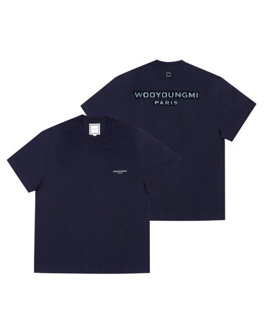 우영미 반팔 W261TS09 704N 네이비 터프트 자수 백로고 남성반팔티 당일발송