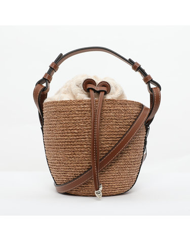 [당일발송]헬렌카민스키  아쿠아 라피아 스몰 여성 버킷백 BAG51753 NOUGAT PARCHMENT