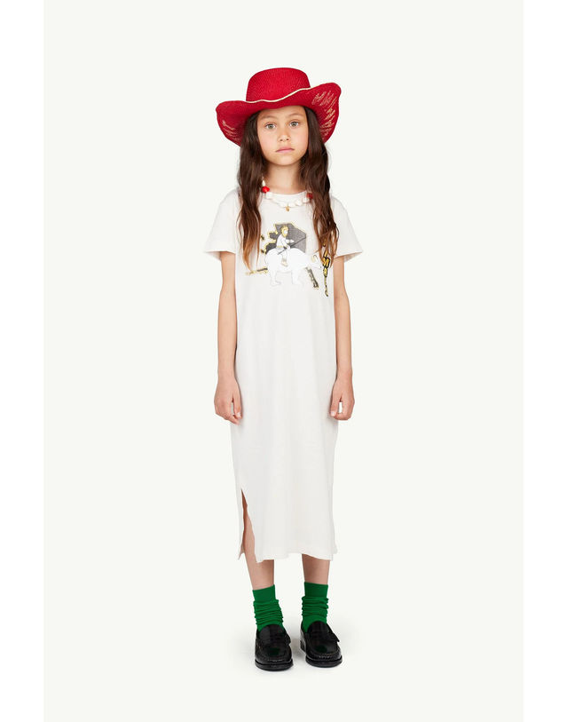 타오 키즈 타오 [TAO] 타오 24SS 키즈 원피스 GORILLA KIDS DRESS S24032_white 착용컷