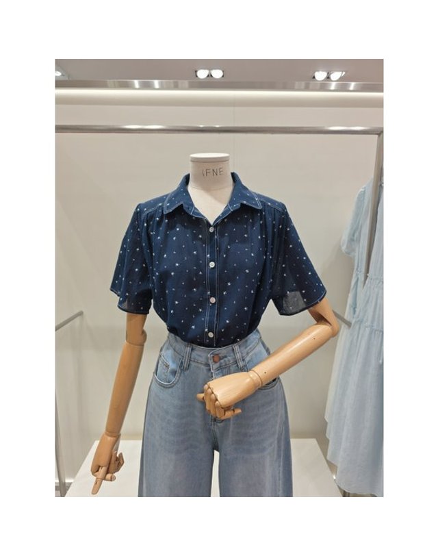 이프네 [갤러리아] [이프네]데일리 스티치 패턴 셔츠(IQ5WBL44) 착용컷