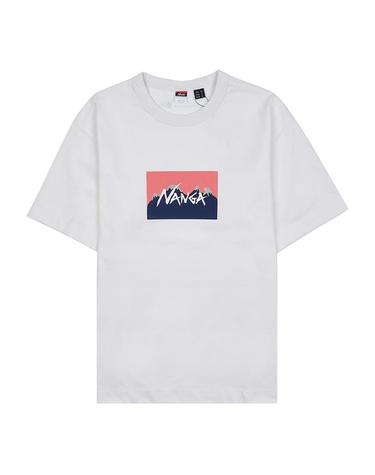 [난가] 남성 하이브리드 로고 티셔츠 NW2411 1G805 C WHT/PINK