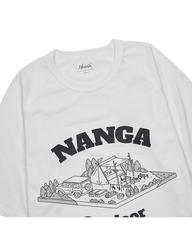 난가 [난가] SS25 남성 드라이 믹스 티셔츠 N2500 1M514 A WHT 착용컷