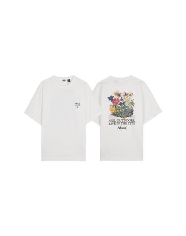 [난가] SS26 남성 빈티지 플라워 티셔츠 N2610 1M036Z WHT