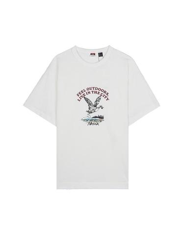[난가] SS26 남성 덕 빈티지 티셔츠 N2610 1M058Z WHT