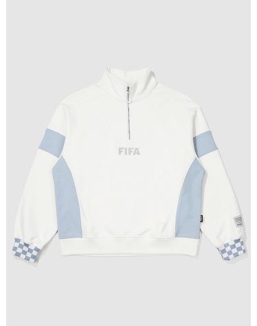 [FIFA 1904] 체커보드 하프 집 맨투맨 아이보리(FF31MZ53U_400)