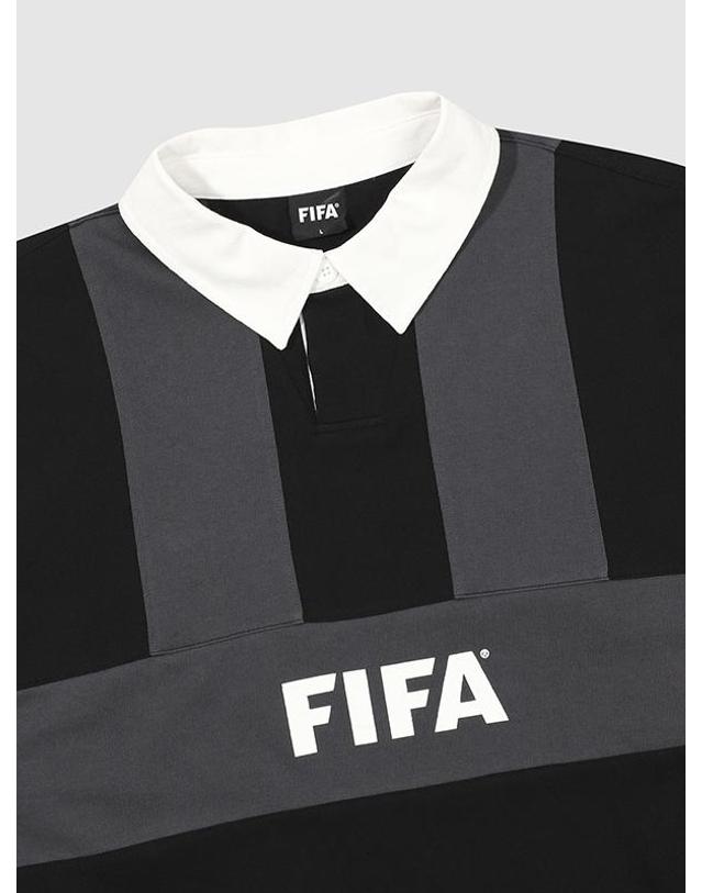 피파1904 [FIFA 1904] 럭비 셔츠 블랙(FF31TC35U_160) 착용컷