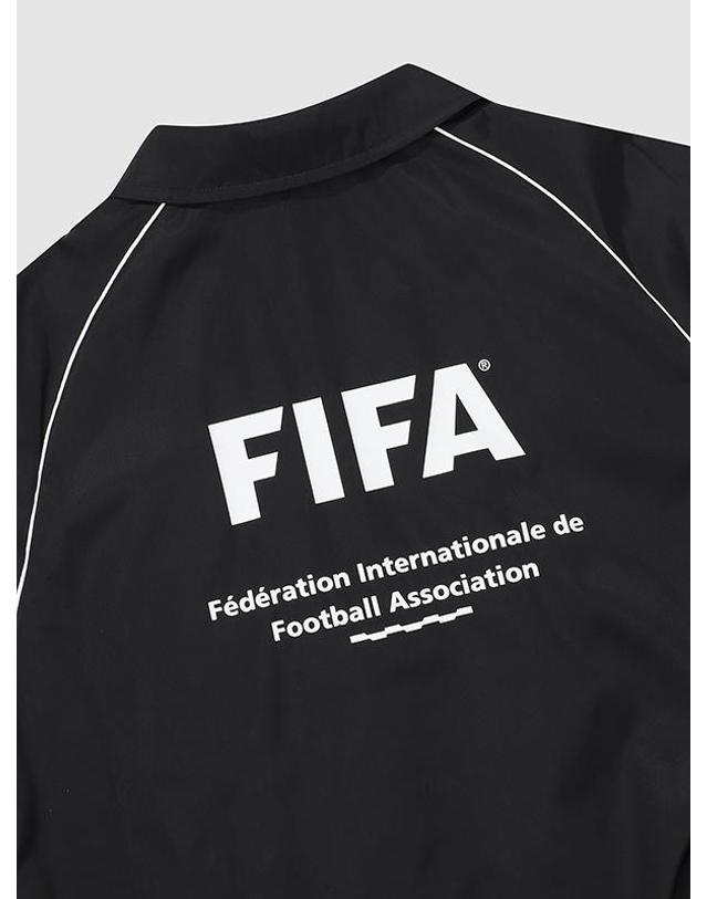 피파1904 [FIFA 1904] 코치 바시티 자켓 블랙(FF31PJ20U_160) 착용컷
