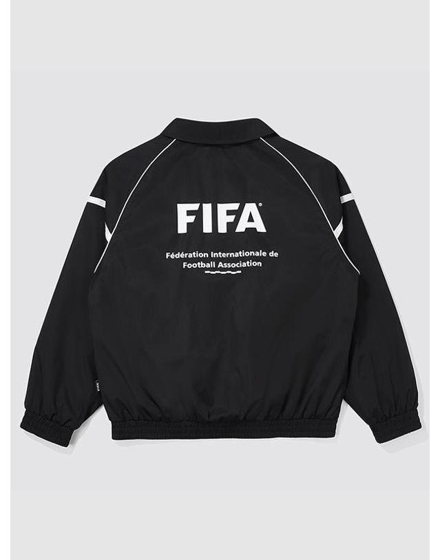 피파1904 [FIFA 1904] 코치 바시티 자켓 블랙(FF31PJ20U_160) 착용컷