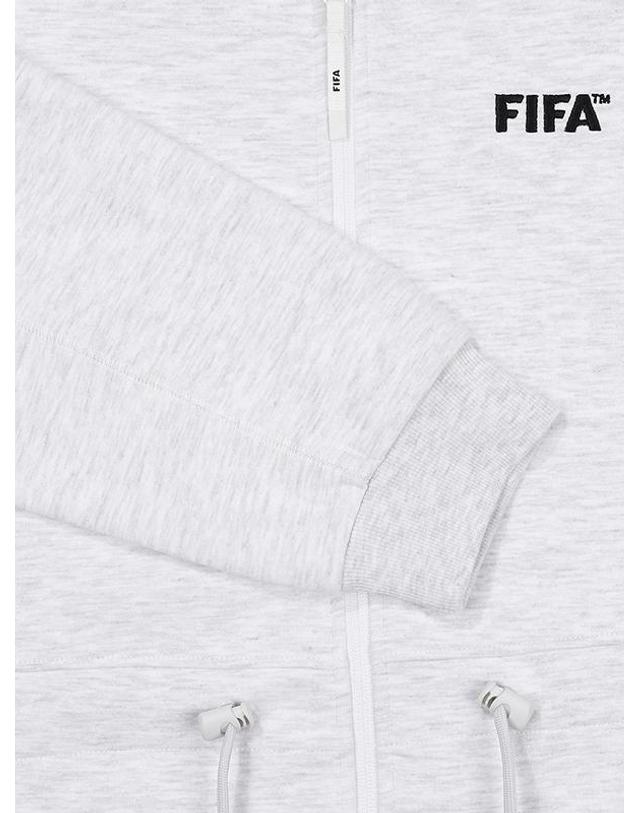 피파1904 [FIFA 1904] 후드 집업 원피스 멜란지그레이(FF32OP16W_140) 착용컷