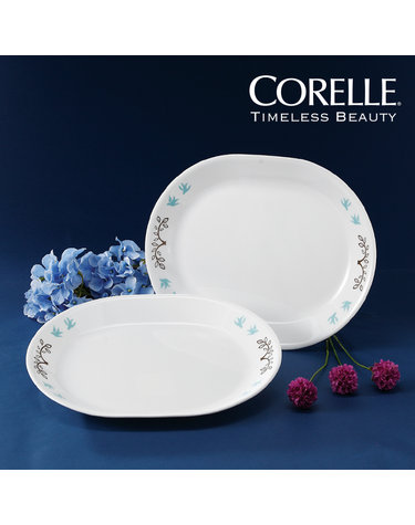 [코렐] 트리버드 타원접시 특대2p(31cmX25.4cm)
