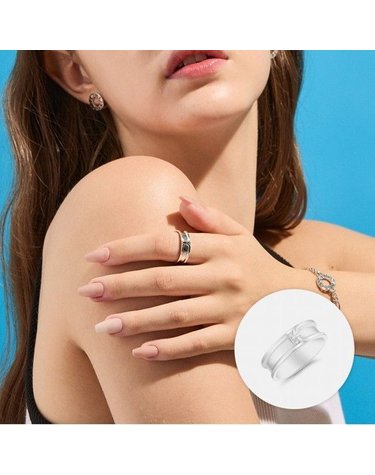 [갤러리아] [메트로시티 주얼리] 링크 14K 화이트 반지 A241GR3178W4A