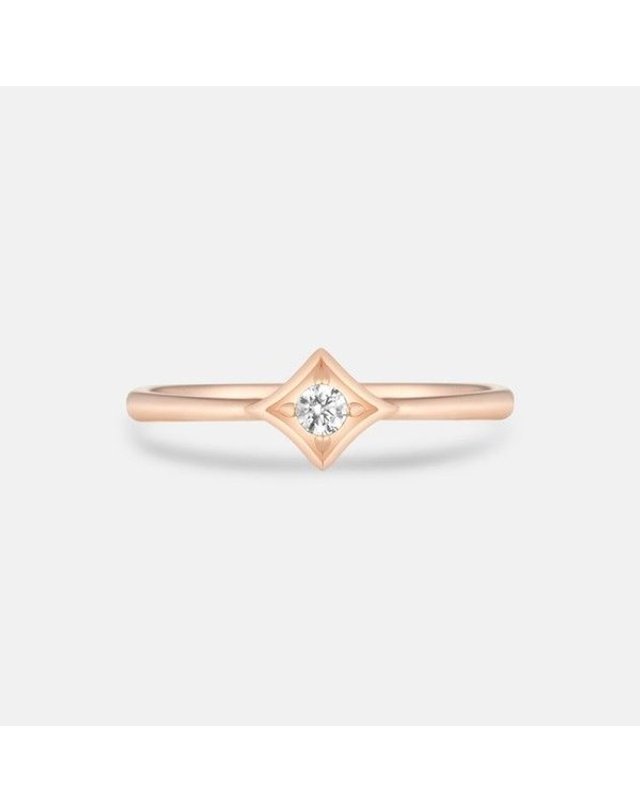메트로시티 [갤러리아] [메트로시티 주얼리] 스타노떼 14K 로즈 반지 A223DR3046R4A 착용컷