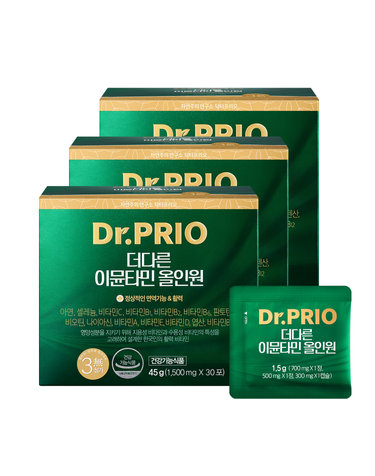 닥터프리오 리뉴얼 이뮨타민올인원 30포 3박스 14종 기능성