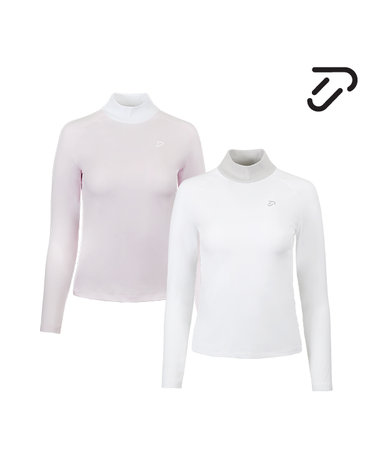 [IJP DESIGN] 이안폴터디자인 여성 베이직 라글란 터틀넥 골프티셔츠 - 3613-201-747