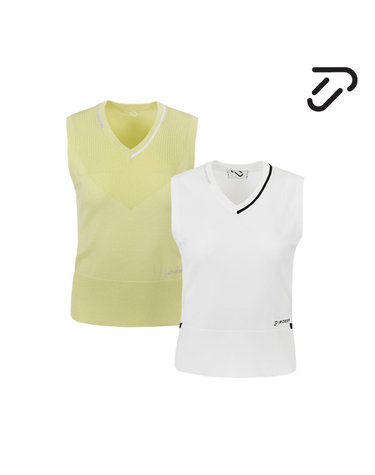 [IJP DESIGN] 이안폴터디자인 여성 브이넥 니트 베스트 - 3621-208-972