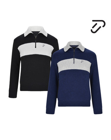[IJP DESIGN] 이안폴터디자인 남성 반집업 방풍니트 - IPM2WSW260