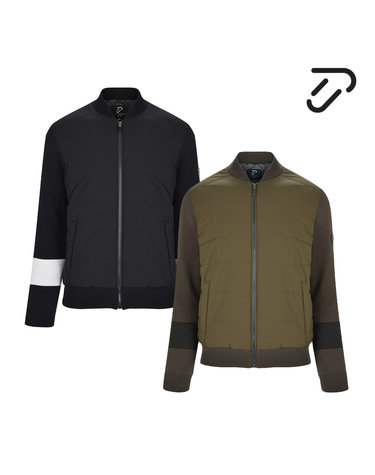 [IJP DESIGN] 이안폴터디자인 남성 니트 우븐패치 점퍼 - IPM2WJP253