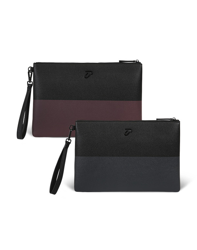 이안폴터디자인 [IJP DESIGN] 이안폴터디자인 배색 프린트 골프 클러치 - 3625-137-267 착용컷