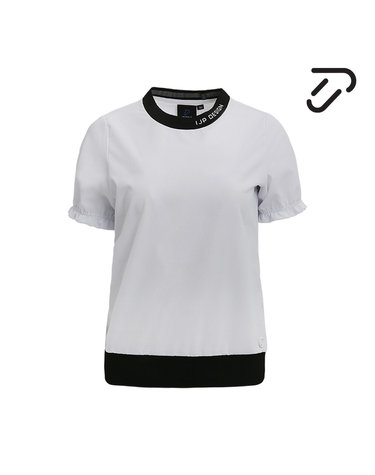 [IJP DESIGN] 이안폴터디자인 여성 사각메쉬 라운드 반팔티셔츠 - IPL3MTS870 WH
