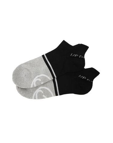 [IJP DESIGN] 이안폴터디자인 하프배색 로고 단목 양말 - IPM3ASC771 BK