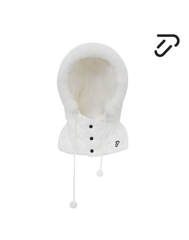 [IJP DESIGN] 이안폴터디자인 여성 폼폼 퀼팅 패딩 바라크라바 - IPL4WCP176 WH