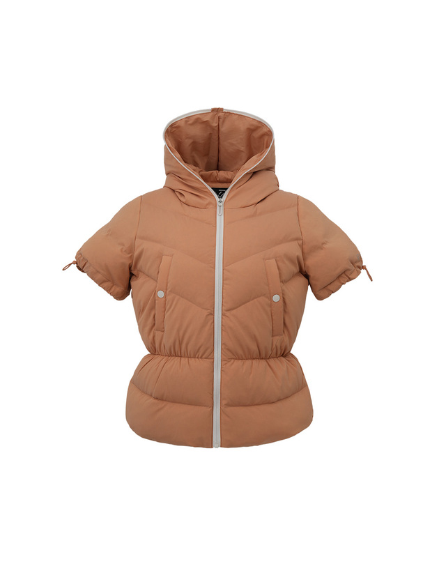 이안폴터디자인 [IJP DESIGN] 이안폴터디자인 여성 트렌스 후드변형 다운점퍼 - IPL4WJP212 OR 착용컷
