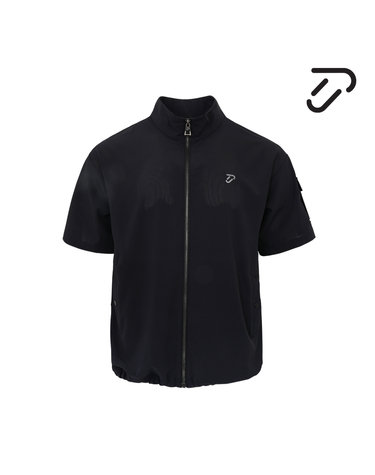 [IJP DESIGN] 이안폴터디자인 남성 경량메쉬 반팔 골프 점퍼 - IPM5MWB624 BK