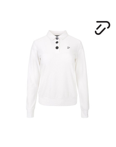 [IJP DESIGN] 이안폴터디자인 여성 레트로 빅버튼 카라 티셔츠 - IPL5FTS531 WH