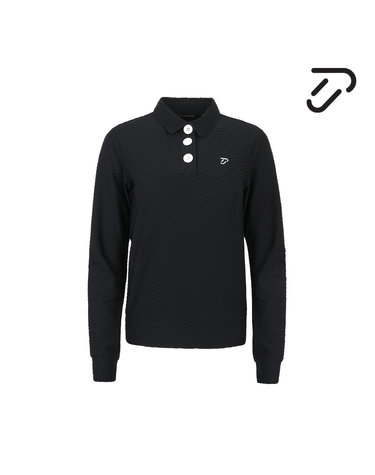 [IJP DESIGN] 이안폴터디자인 여성 레트로 빅버튼 카라 티셔츠 - IPL5FTS531 BK
