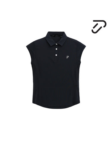 [IJP DESIGN] 이안폴터디자인 여성 슬림룩 드롭스타일 소매 티셔츠 - IPL6MTS2277 BK